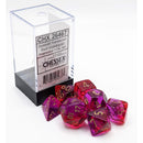 RPG Dice Set (7) - Gemini Translucent Red-Violet/Gold
