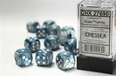16mm D6 Dice Block (12) - Lustrous Slate/White