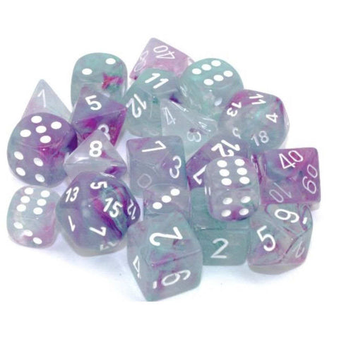 16mm D6 Dice Block (12) - Wisteria/White