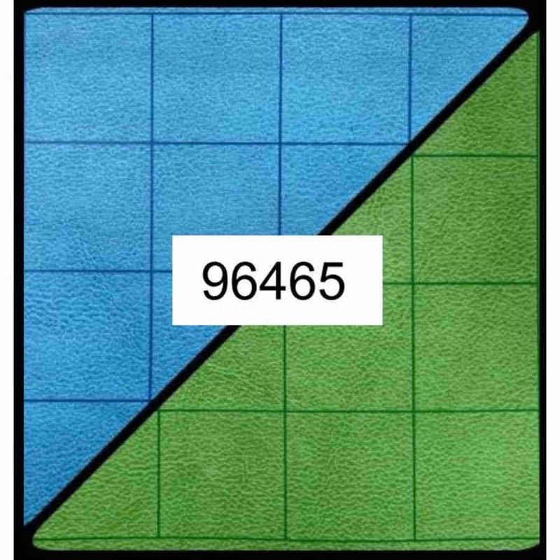 Double-Sided Battlemat - 1 in. Blue/Green Squares (23 x 26 in.)