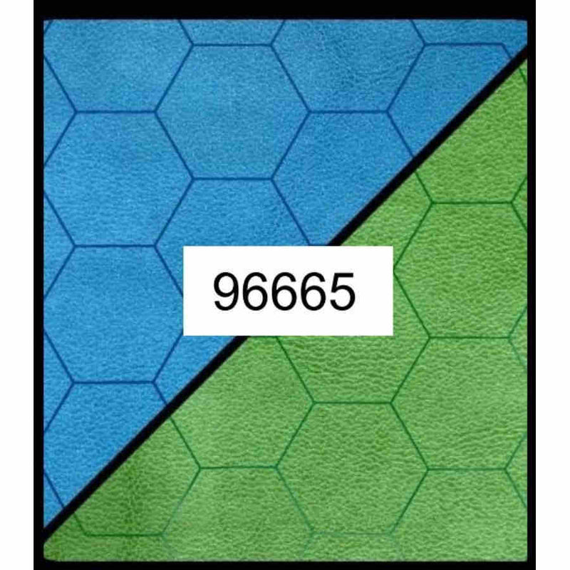 Double-Sided Battlemat - 1 in. Blue/Green Hexes (23 x 26 in.)