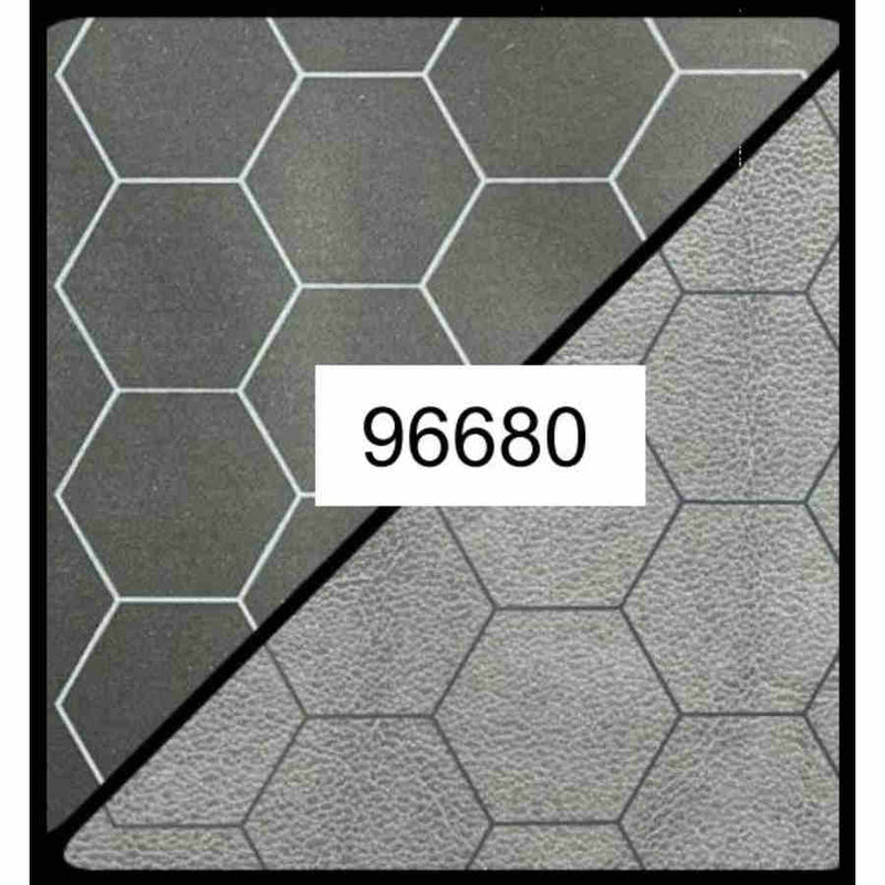Double-Sided Battlemat - 1 in. Black/Grey Hexes (23 x 26 in.)