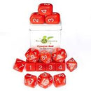 Dice Set (15) - Opaque red