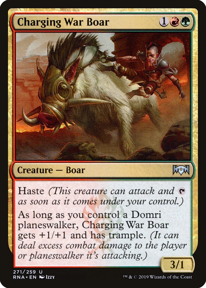 Charging War Boar [Ravnica Allegiance]