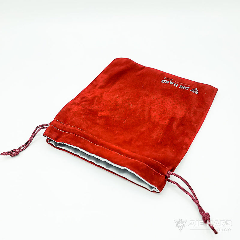 Medium Satin-Lined Velvet Bag - Blood Red