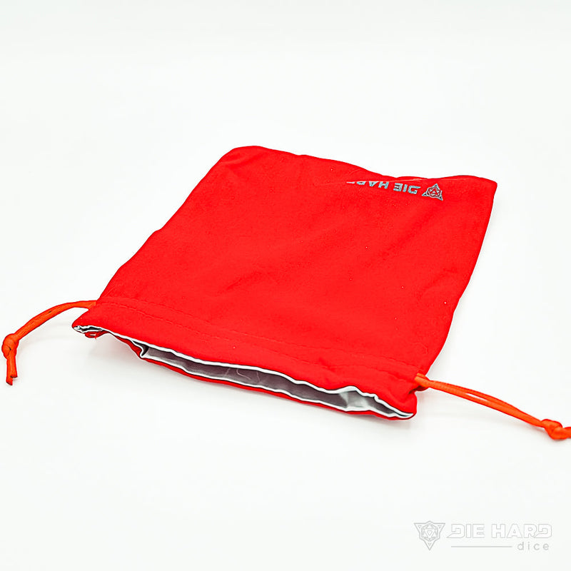 Medium Satin-Lined Velvet Bag - Fire Red