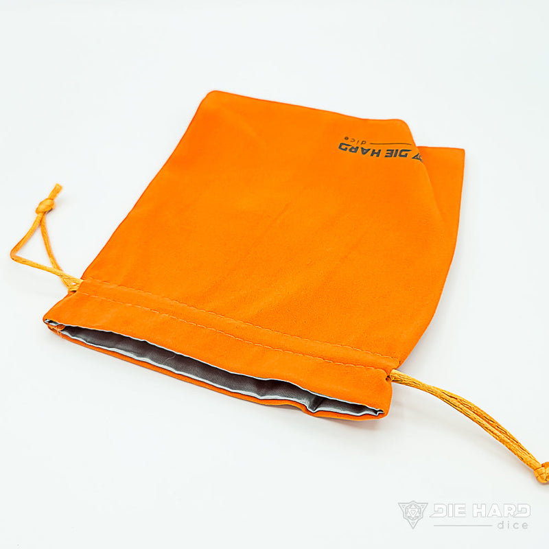 Medium Satin-Lined Velvet Bag - Orange