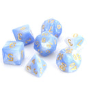 RPG Dice Set (7) - Blue/White Marble