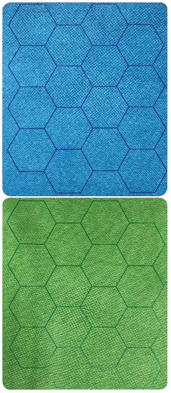 Double-Sided Megamat - 1 in. Blue/Green Hexes (34 x 48 inches)