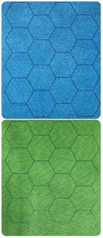 Double-Sided Megamat - 1 in. Blue/Green Hexes (34 x 48 inches)