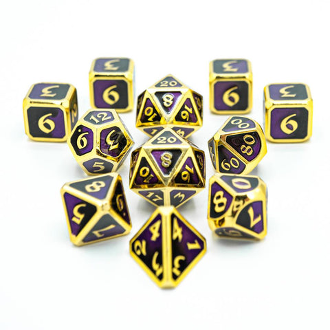 Metal RPG Dice Set (11) - Mythica Dark Arts Hubris