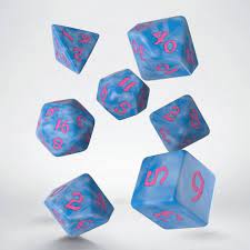 RPG Dice Set (7) - Runic Glacier and Pink