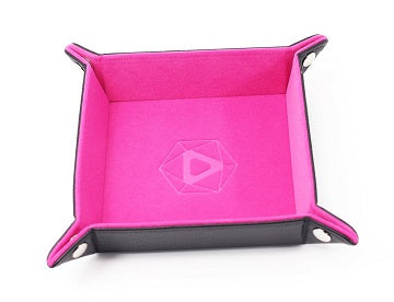 Folding Dice Tray: Pink Square