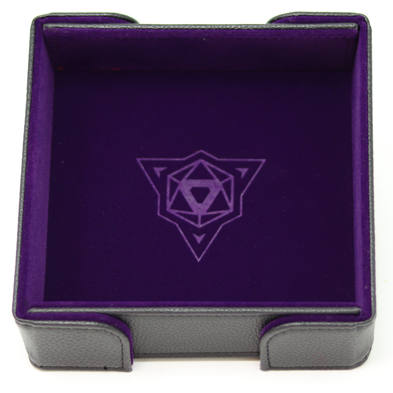 Folding Dice Tray: Purple Square