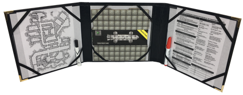 Three-Panel Faux Leather DM Screen and Accessories Folder