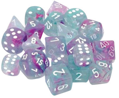 D10 Dice Set (10) - Nebula Wisteria/White