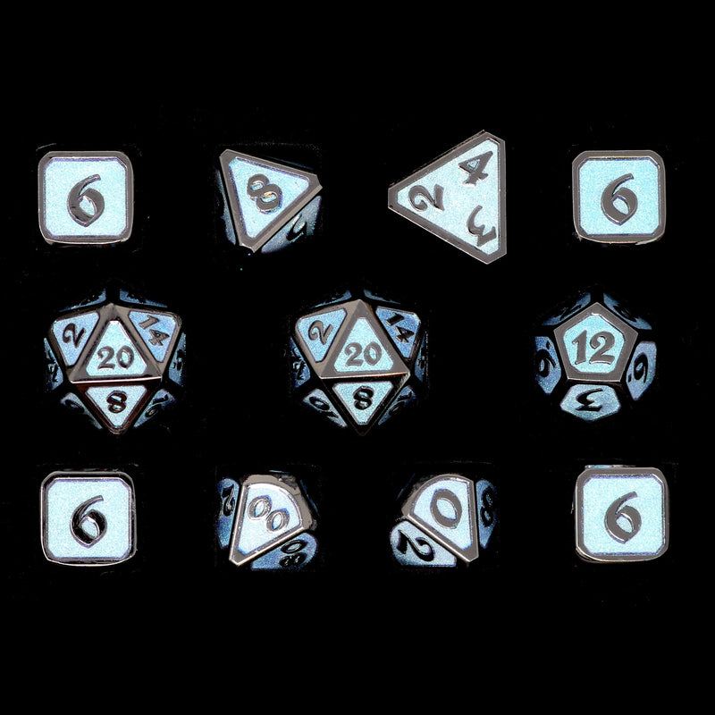Metal RPG Dice Set (11) - Mythica Dreamscape Winter's Embrace