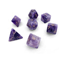 Gemstone Dice 7 Piece Set WS - Amethyst