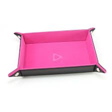 Folding Dice Tray: Pink Velvet Rectangle