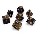Gemstone Dice 7 Piece Set - Tiger's Eye