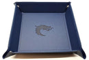 Square Dice Rolling Tray - Blue w/ Blue Back
