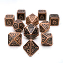 Metal RPG Dice Set (11) - Drakona Eldric Cuprum
