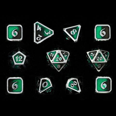 Metal RPG Dice Set (11) - Mythica Dark Arts Blight