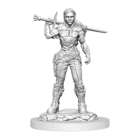 D&D Unpainted Minis: Orc Fighter Female - Wave 20