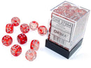 12mm D6 Dice Block (36) - Nebula Red/Silver