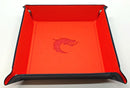 Square Dice Rolling Tray - Orange w/ Blue Back