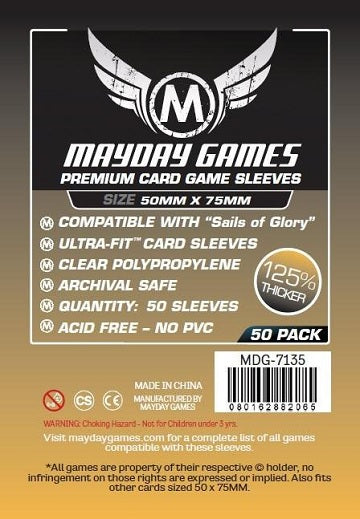 50mm x 75mm (Sails of Glory Sized) - Mayday Premium (50)
