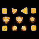 Metal RPG Dice Set (11) - Mythica Platinum Citrine