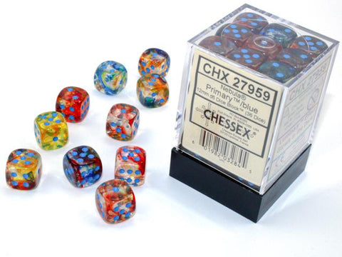 12mm D6 Dice Block (36) - Nebula Primary/Blue