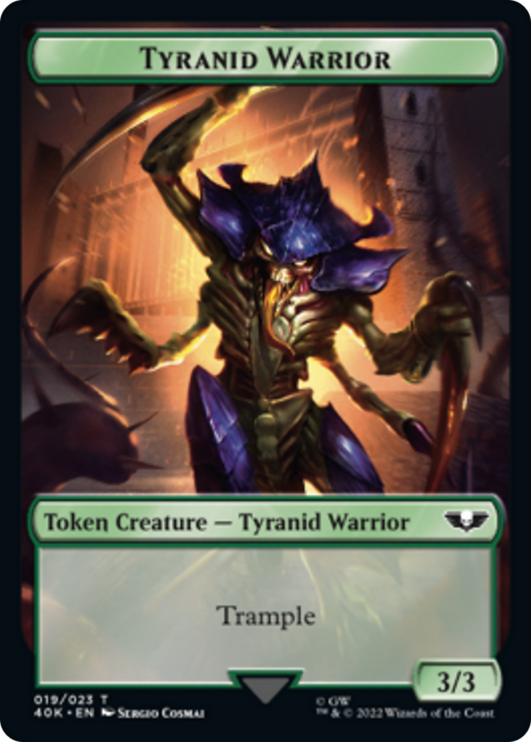 Tyranid (17) // Tyranid Warrior Double-Sided Token [Warhammer 40,000 Tokens]