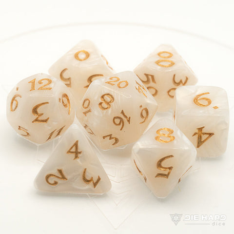 RPG Dice Set (7) - Elessia Elf Queen w/ Gold