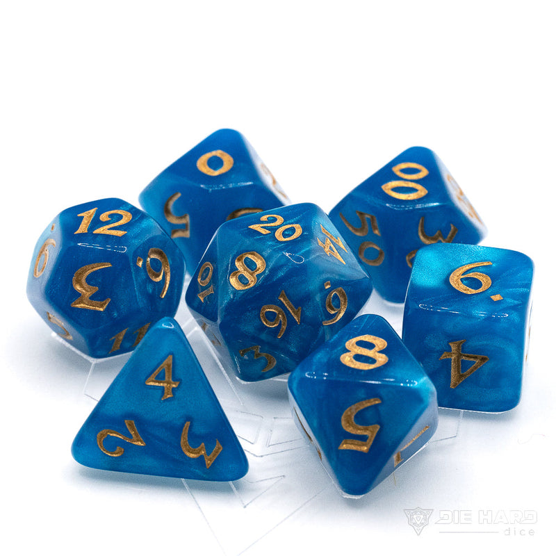 RPG Dice Set (7) - Elessia Wish Song w/ Gold