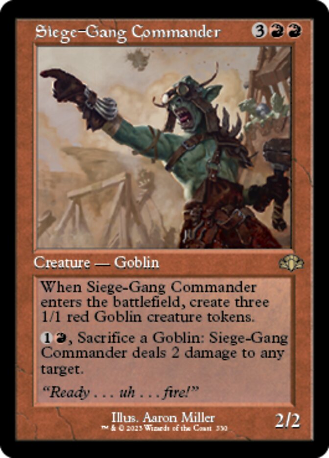 Siege-Gang Commander (Retro) [Dominaria Remastered]