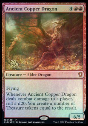 Ancient Copper Dragon [Commander Legends: Battle for Baldur's Gate Prerelease Promos]
