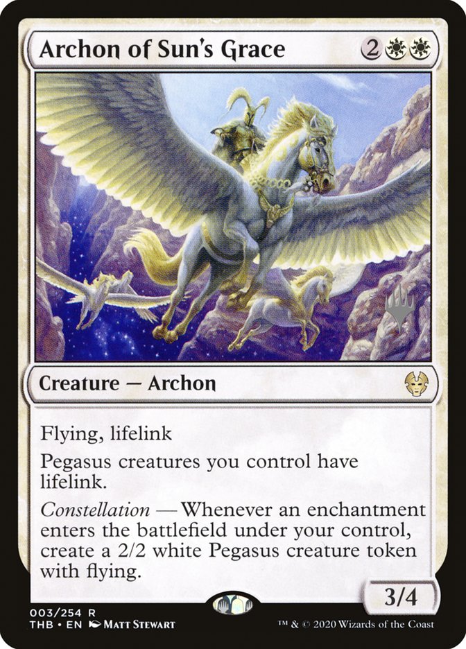 Archon of Sun's Grace (Promo Pack) [Theros Beyond Death Promos]