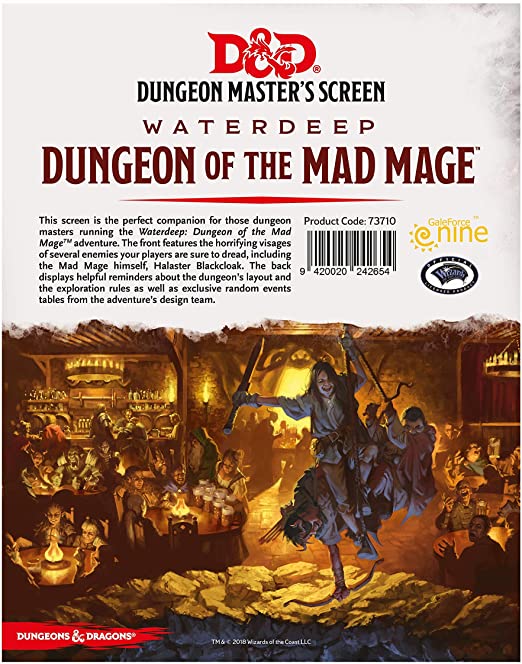 D&D - DM Screen: Waterdeep - Dungeon of the Mad Mage