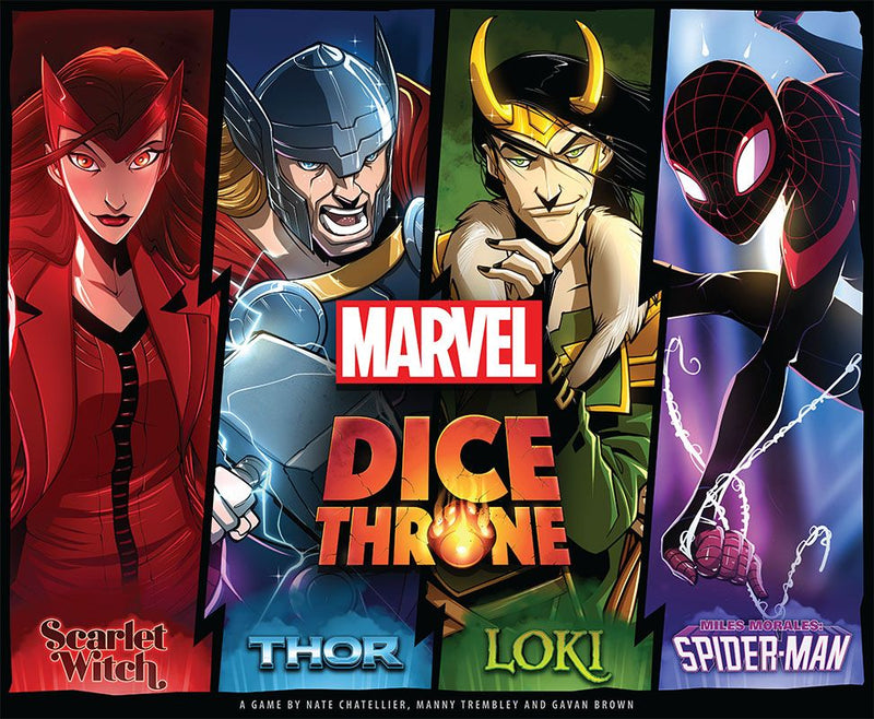 Dice Throne: Marvel - Scarlet Witch, Thor, Loki, and Spider-Man