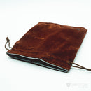 Medium Satin-Lined Velvet Bag - Brown