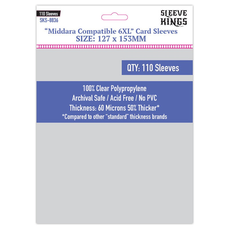 127mm x 153mm 6XL Middara Card Sleeves - Sleeve Kings (110)