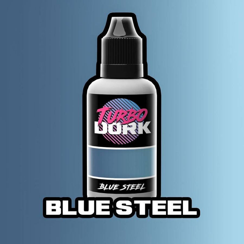 A picture of Turbo Dork - Metallic Acrylic Paint: Blue Steel (20ml Bottle)