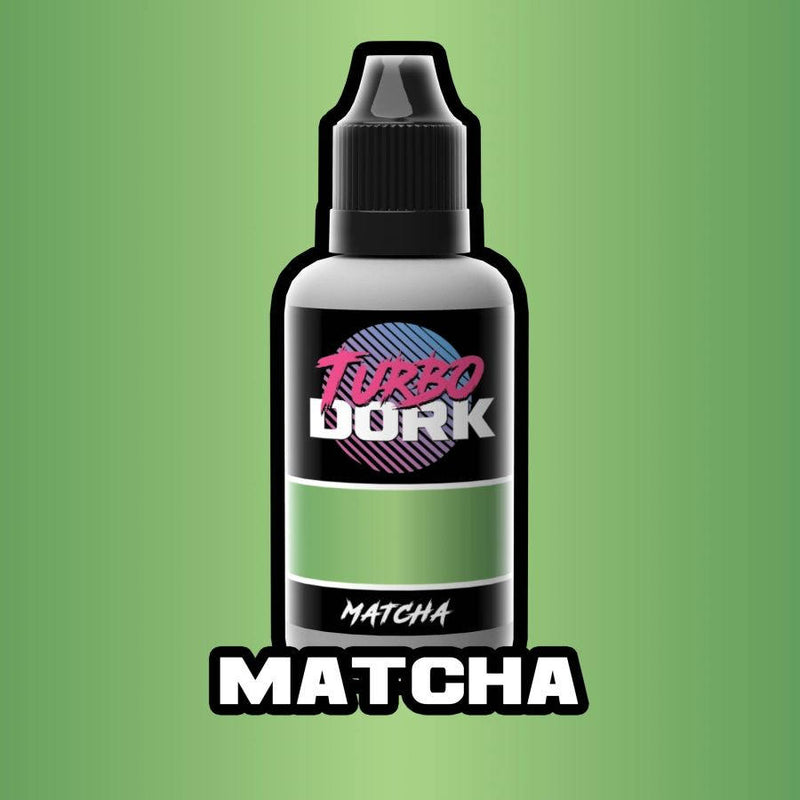 A picture of Turbo Dork - Metallic Acrylic Paint: Matcha (20ml Bottle)