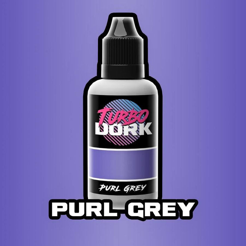 A picture of Turbo Dork - Metallic Acrylic Paint: Purl Grey  (20ml Bottle)