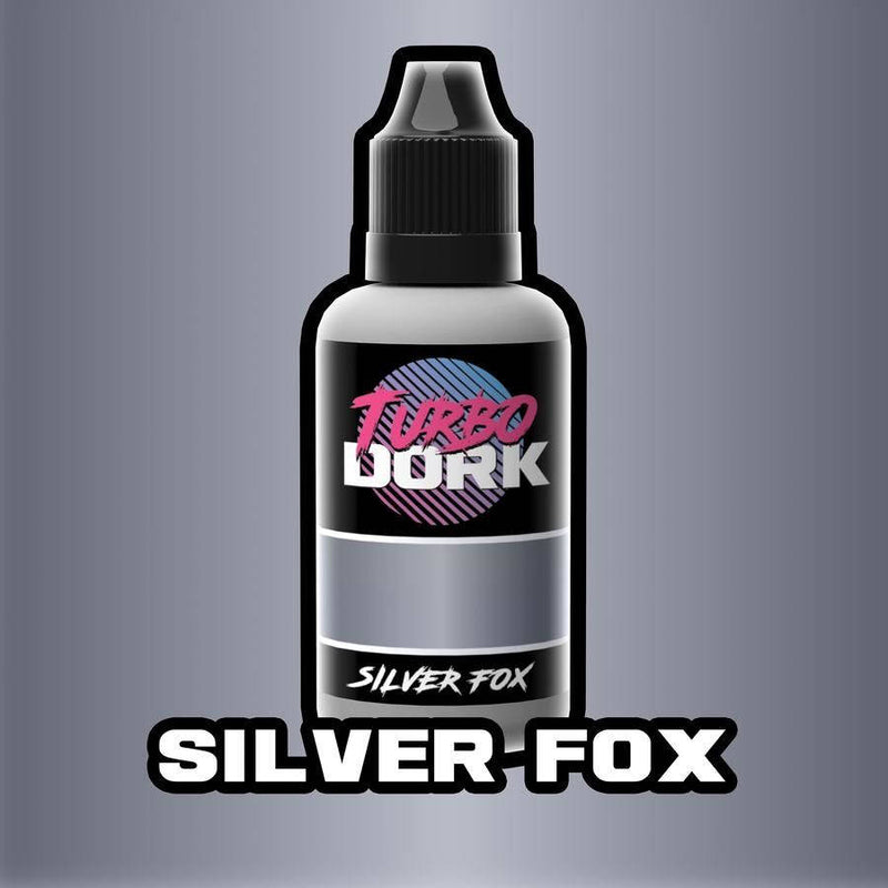 A picture of Turbo Dork - Metallic Acrylic Paint: Silver Fox (20ml Bottle)