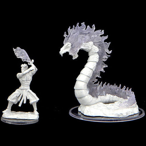 D&D Unpainted Minis: Ashari Firetamer & Inferno Serpent CR - Wave 02