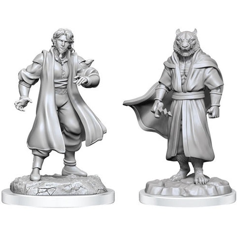Critical Role Unpainted Minis: Male Human Sorcerer Merchant & Tiger Demon - Wave 03